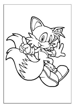 Printable fox fun miles tails prower coloring pages collection for kids