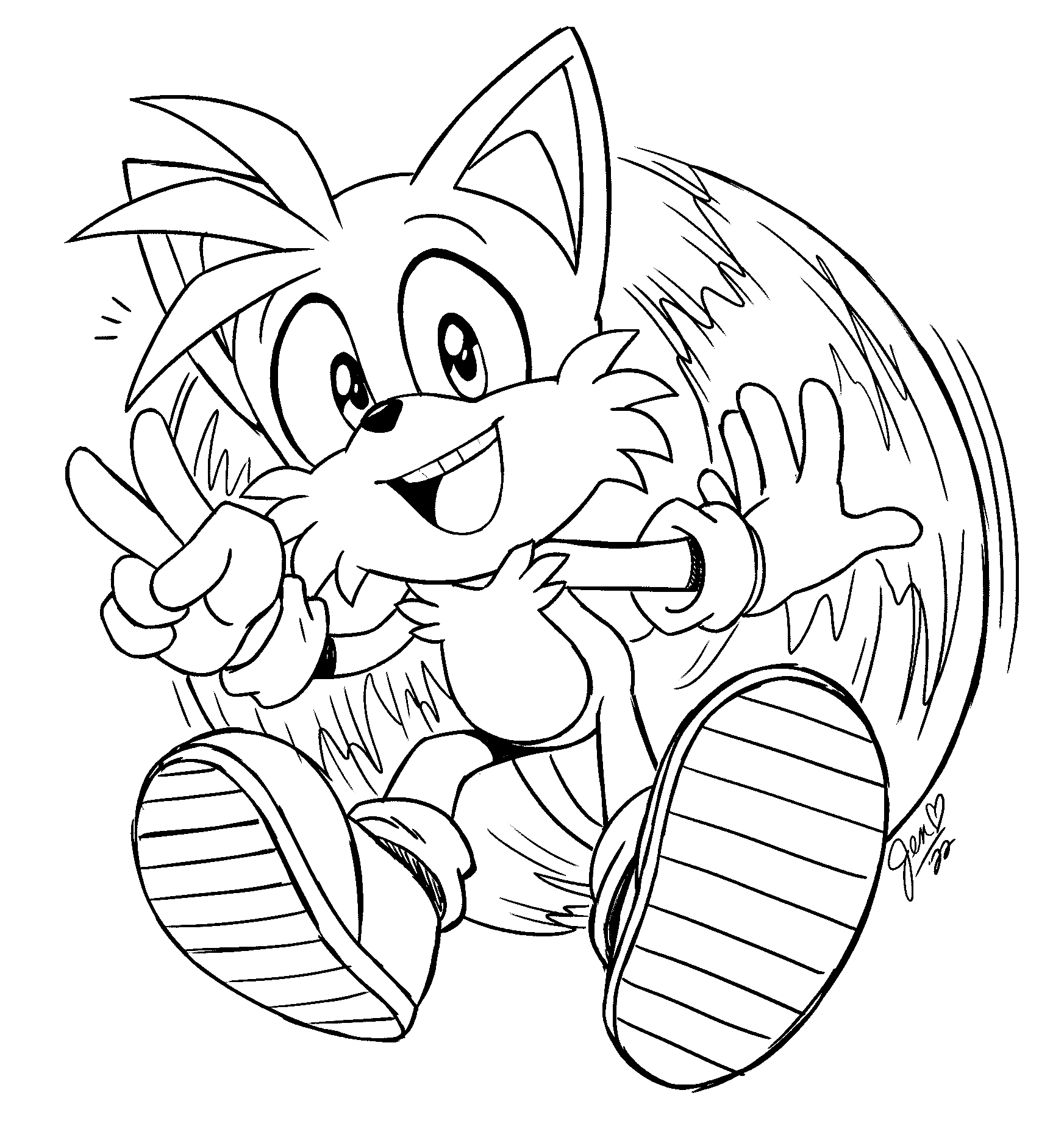 Tails coloring pages