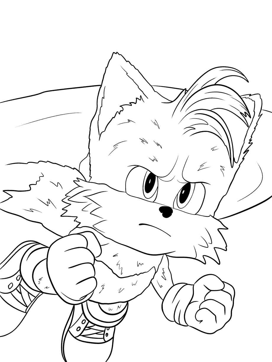 Sonic the hedgehog coloring page sonic tails