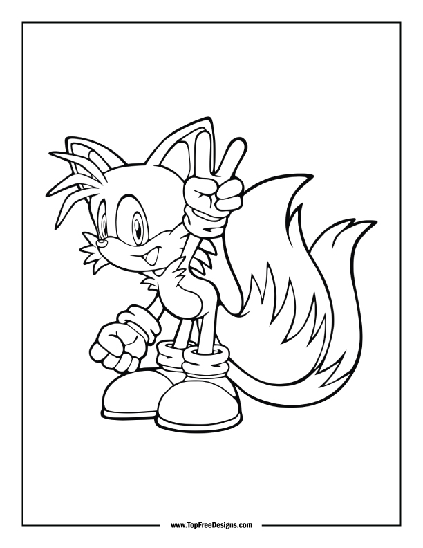 Sonic coloring pages