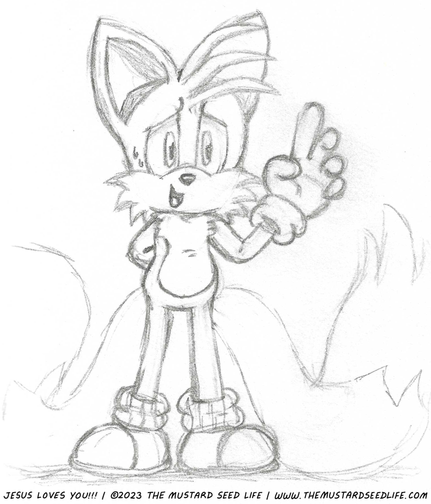 Sweat smileâ tails the fox pencil sketch the mustard seed life