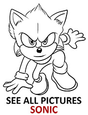 Sonic coloring page with tails the fox
