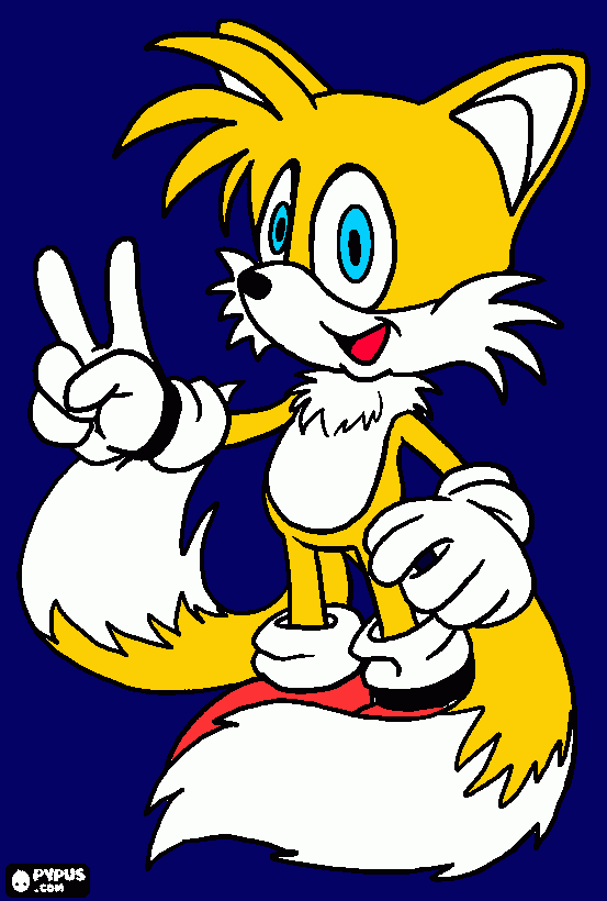 Tails t fox coloring page printable tails t fox