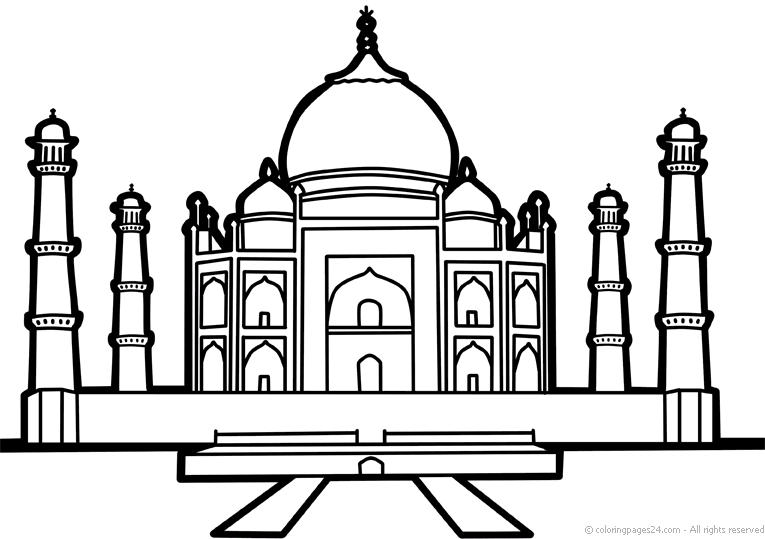 Famous buildings coloring pages