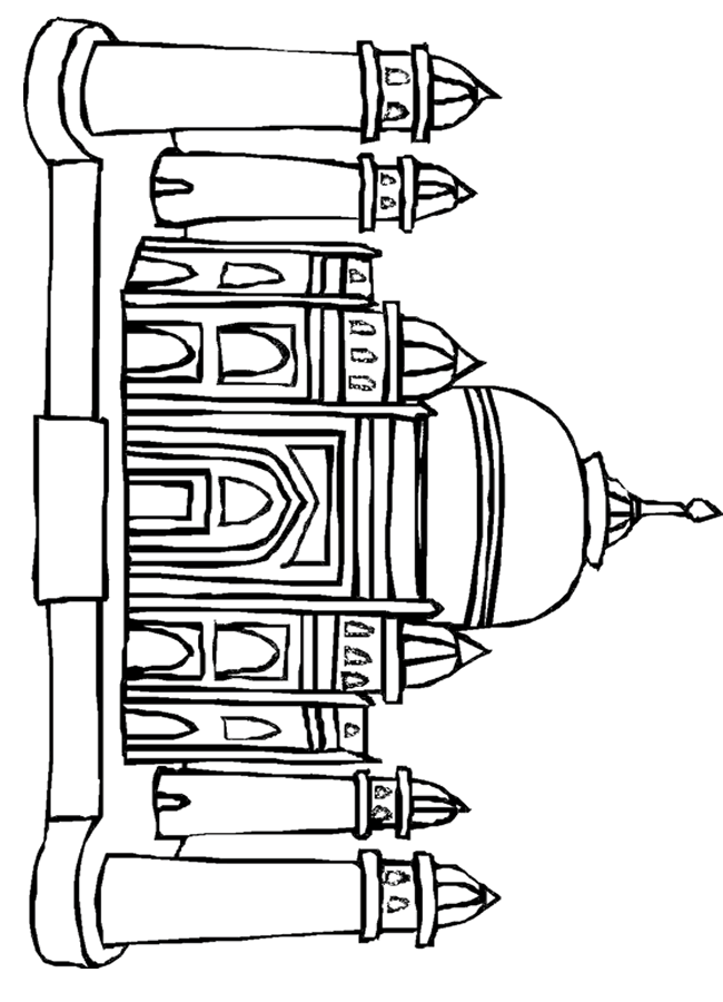 Printable taj mahal template