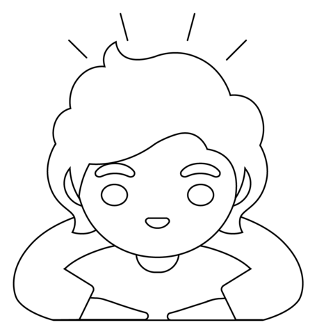 Person bowing emoji coloring page free printable coloring pages