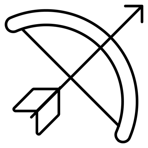 Bow and arrow emoji coloring page free printable coloring pages