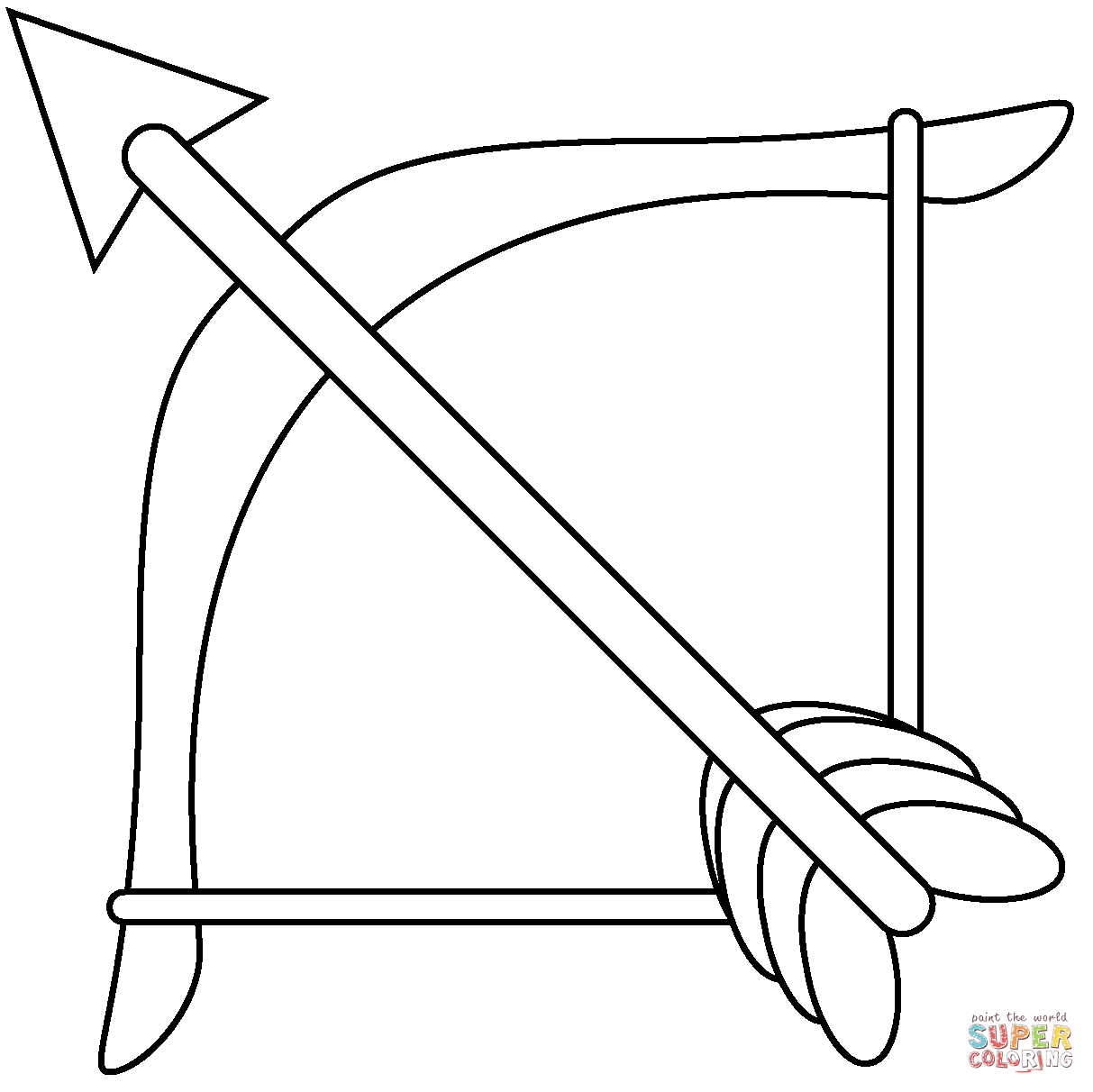 Bow and arrow emoji coloring page free printable coloring pages