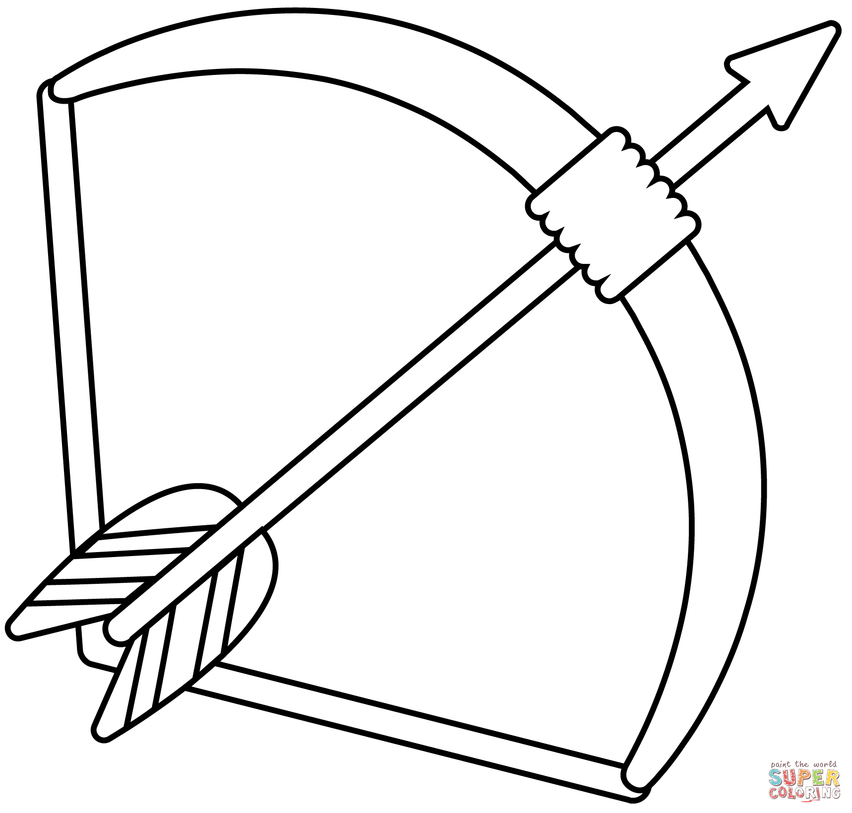 Bow and arrow emoji coloring page free printable coloring pages