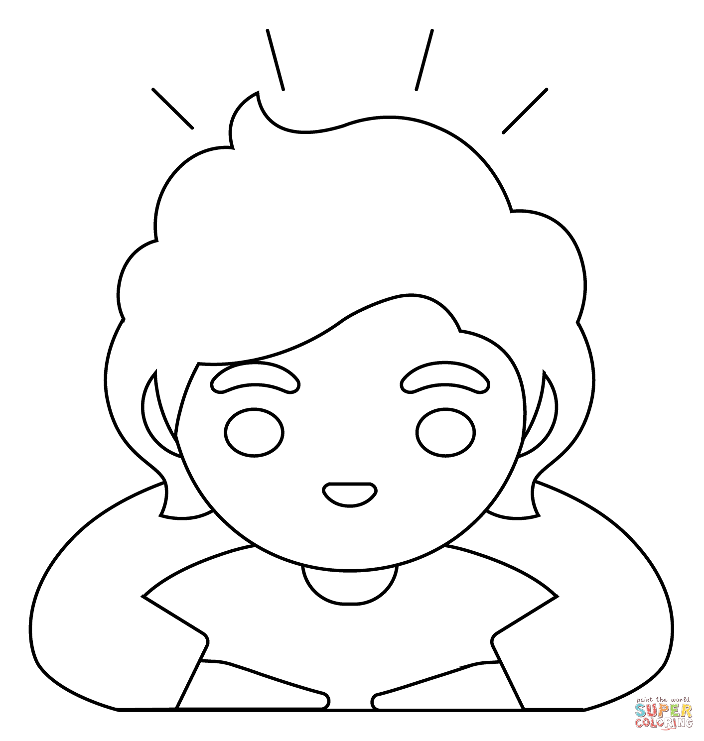 Person bowing emoji coloring page free printable coloring pages