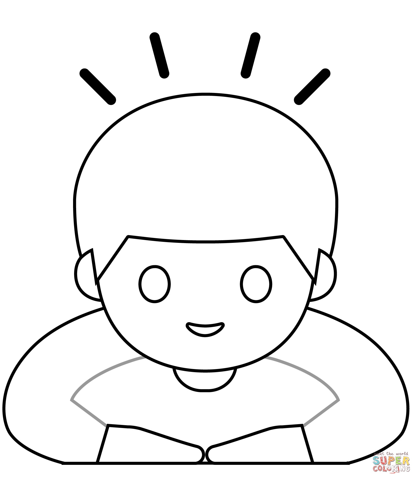Person bowing emoji coloring page free printable coloring pages