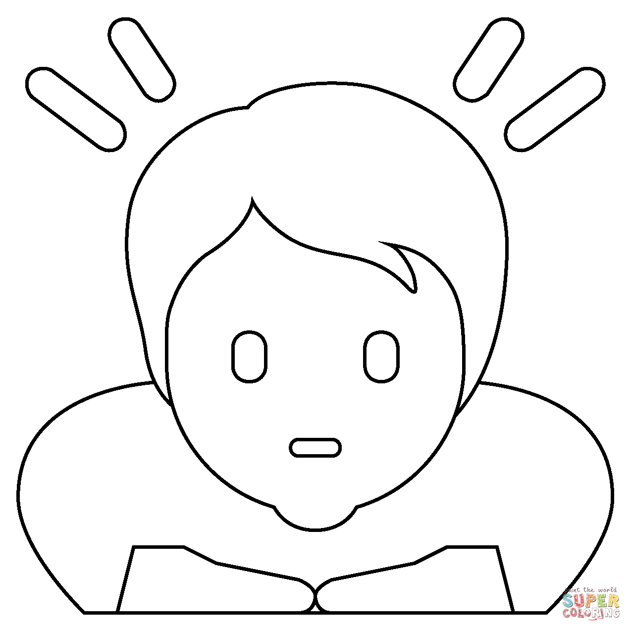Person bowing emoji coloring page free printable coloring pages