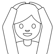 Person bowing emoji coloring page free printable coloring pages