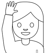 Person bowing emoji coloring page free printable coloring pages