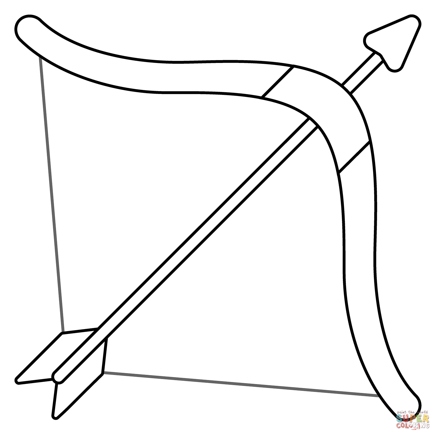 Bow and arrow emoji coloring page free printable coloring pages