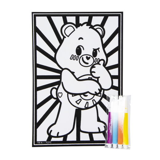 Care bearsâ velvet poster kit five below let go have fun