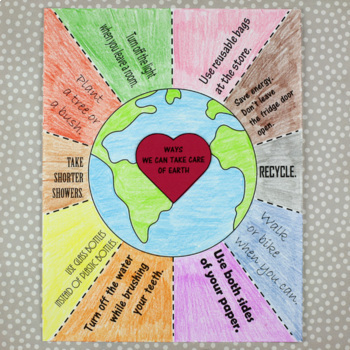 Earth day coloring page