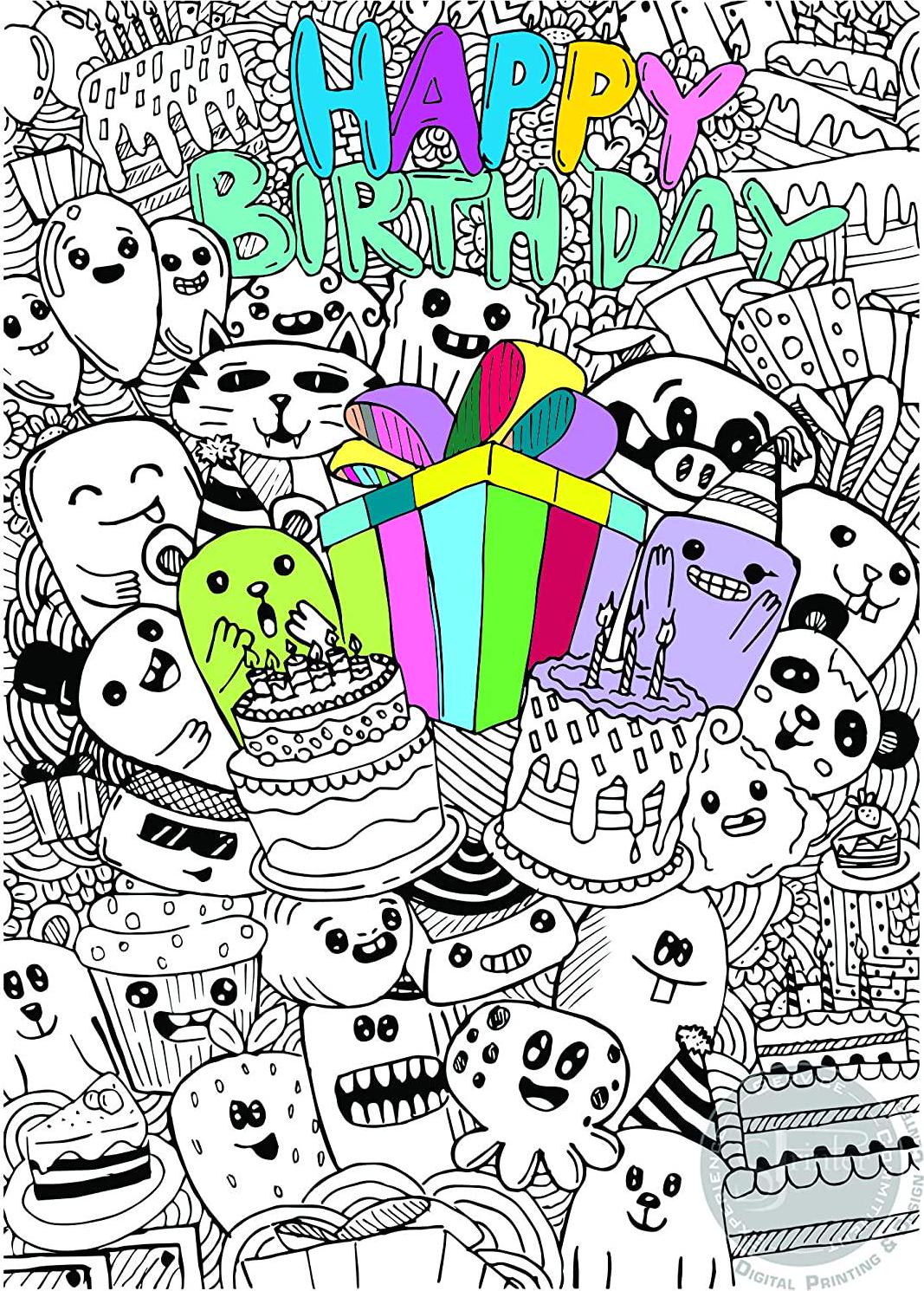 Giant coloring poster for kids and adults