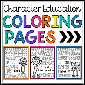 Character education coloring pages