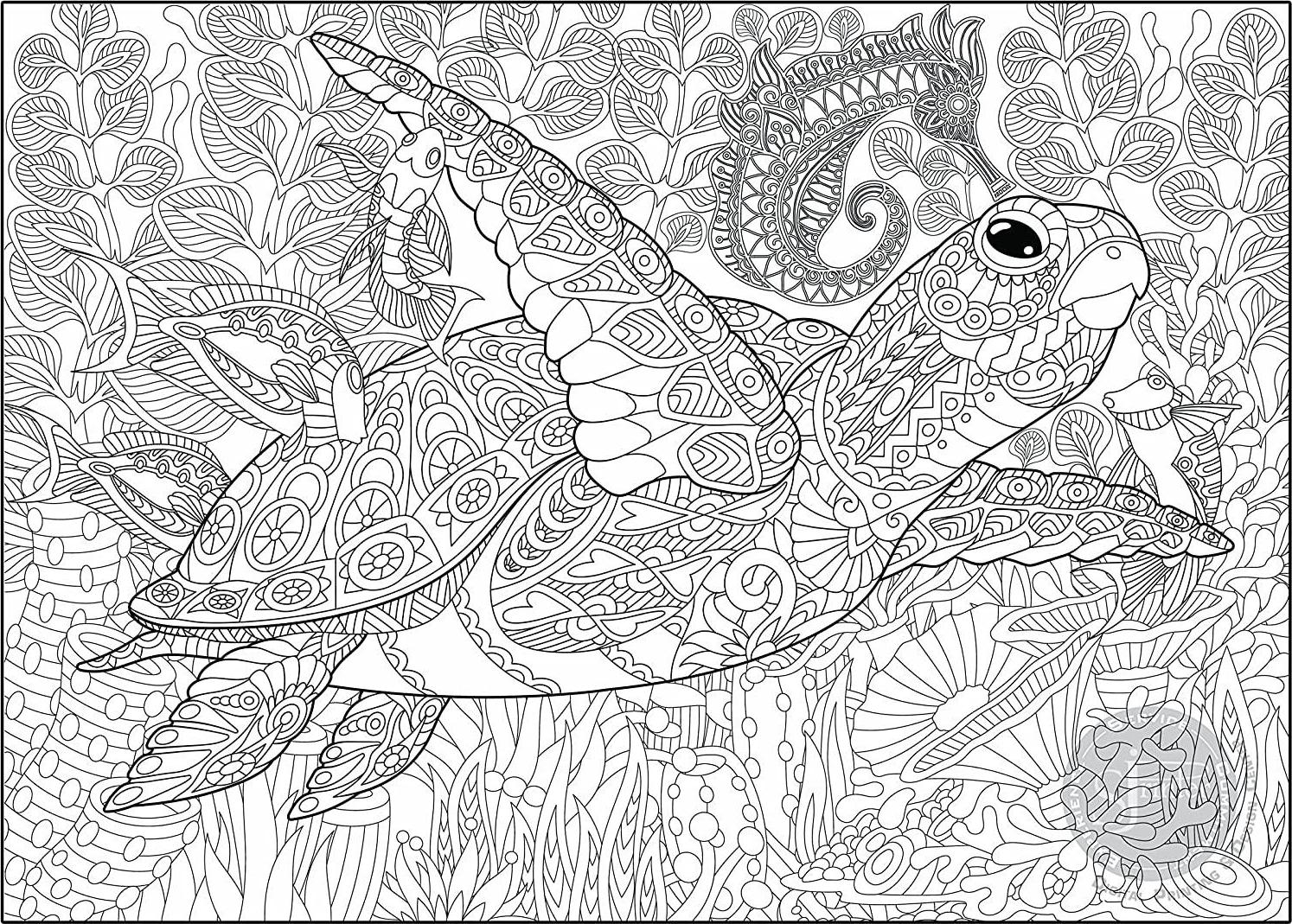 Giant coloring poster for kids and adults