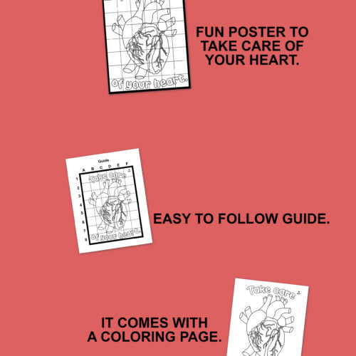 Take care of your heart collaboration poster made by teachers