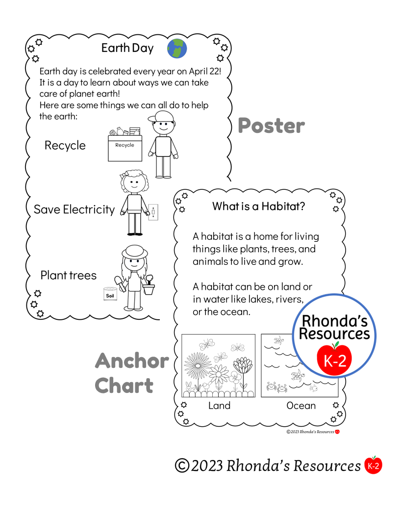 Earth day activities poster coloring pages sorting cards worksheets writing prompts made by teachers