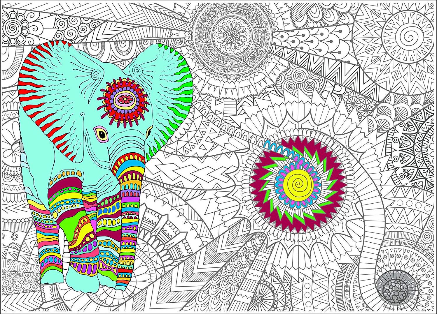 Giant coloring poster for kids and adults