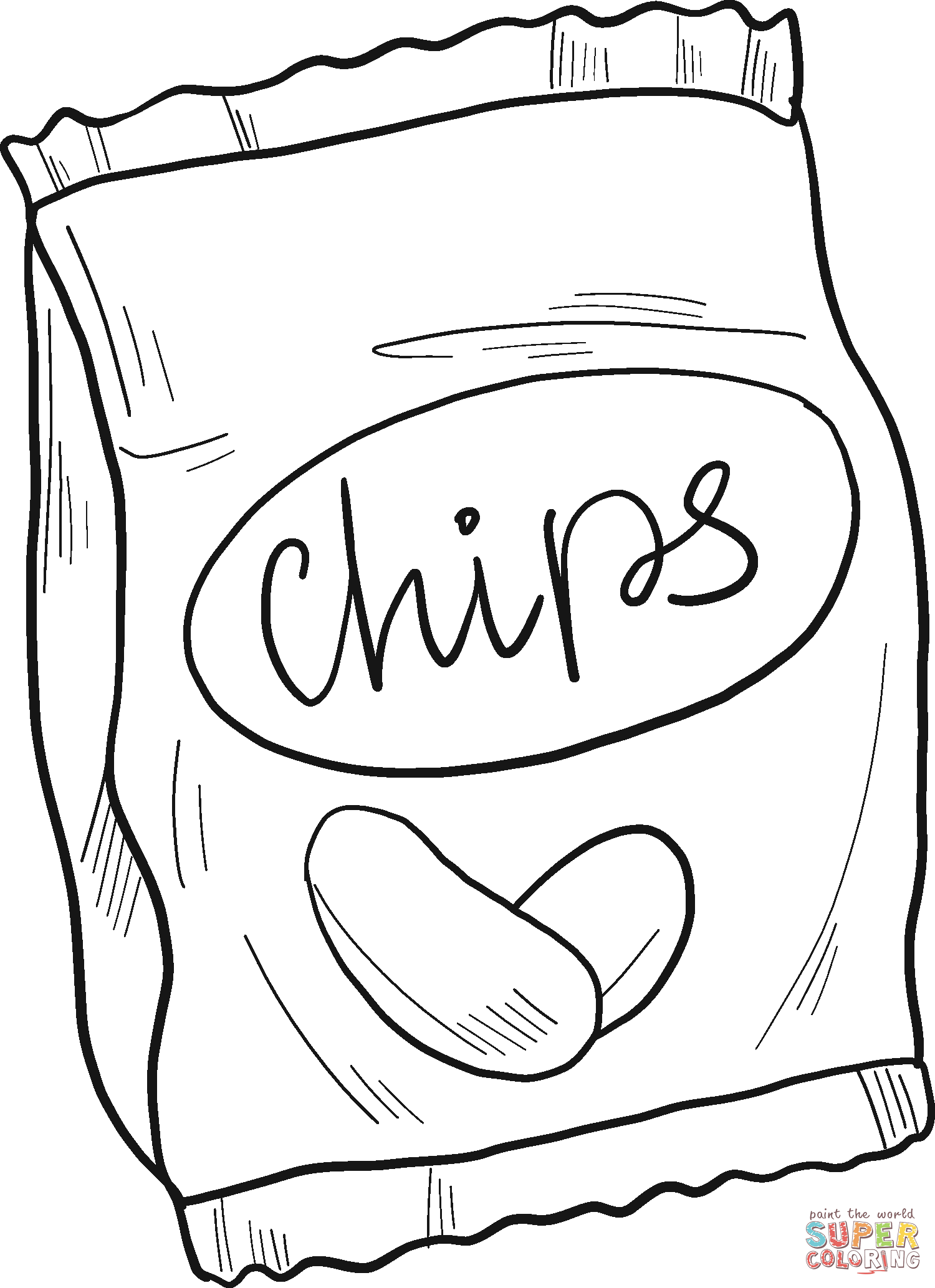 Chips coloring page free printable coloring pages
