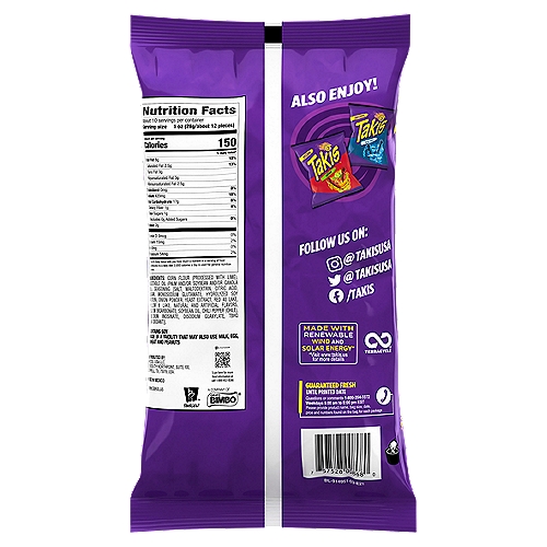 Takis fuego hot chili pepper lime tortilla chips oz