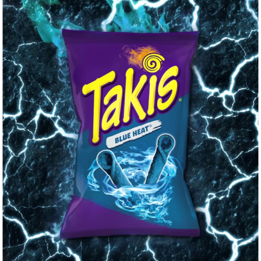 Takis blue heat rolled tortilla chips hot chili pepper artificially flavored oz bag five below let go have fun