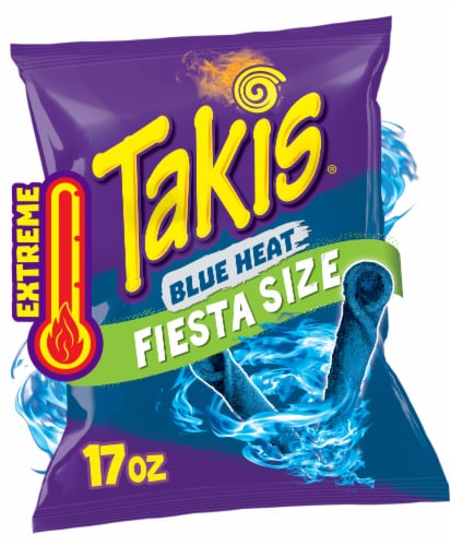 Takis blue heat hot chili pepper rolled tortilla chips oz