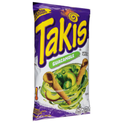 Takis tortilla chips guacamole
