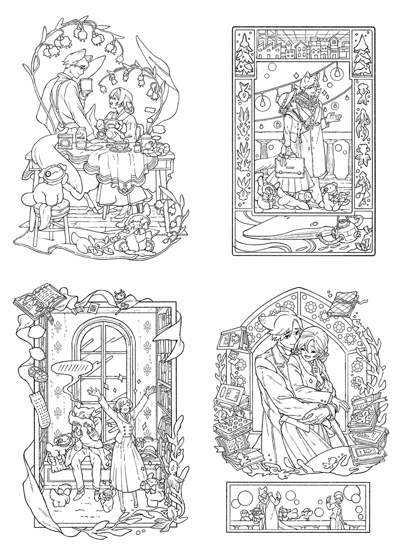 Winter tales coloring book â