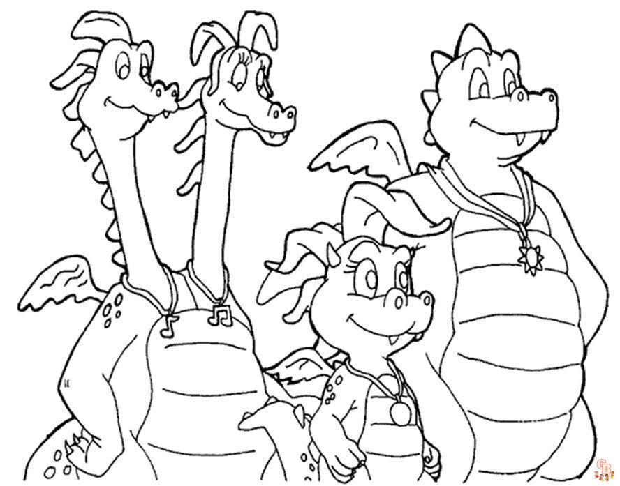 Discover the best dragon tales coloring pages