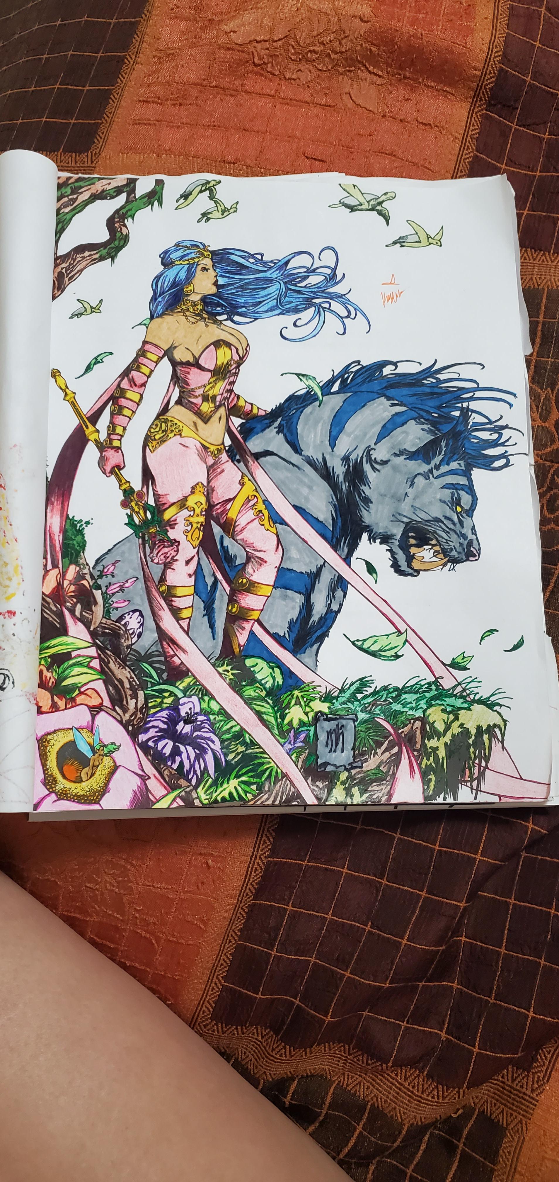 Coloring in the grimm fairy tales coloring book rcoloring
