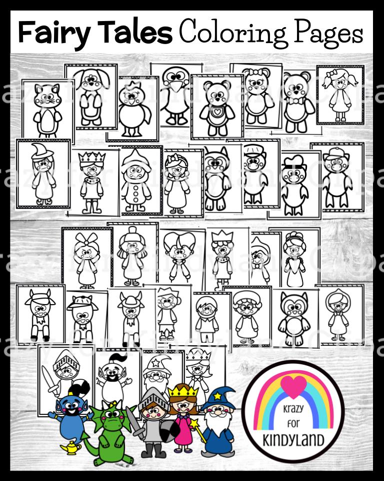 May june july coloring pages bundle camping beach fairy tales zoo
