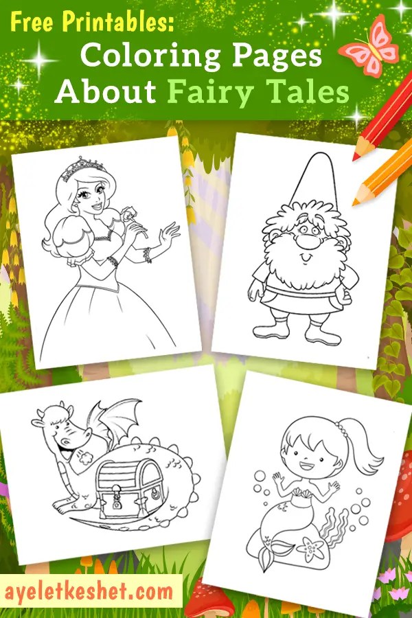 Coloring pages about fairy tales for kids