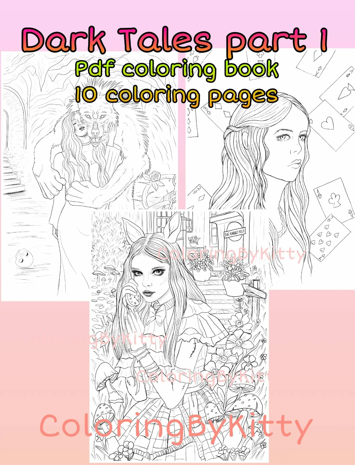 Dark tales part pdf coloring book coloring pages coloring book
