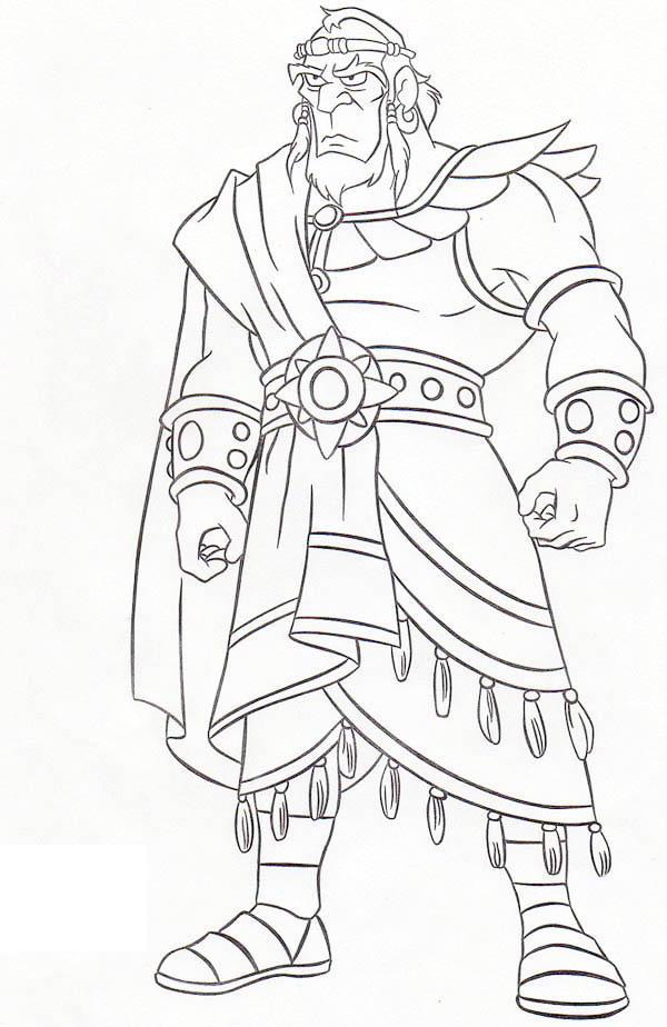 Awesome king saul coloring page