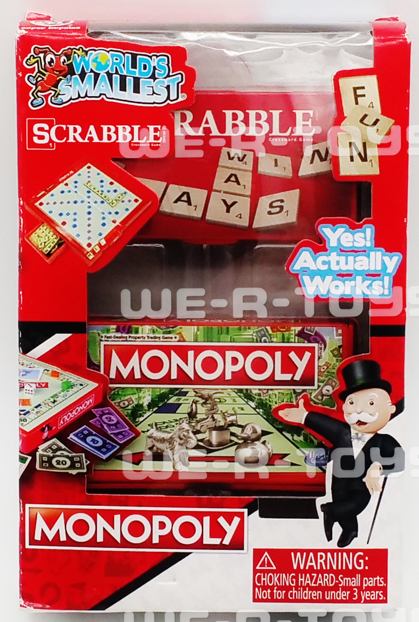 Worlds smallest scrabble monopoly board games no nrfb