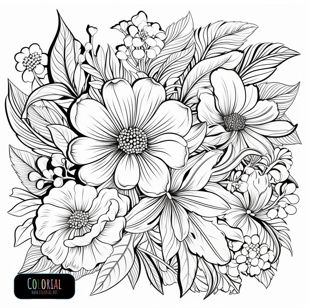 Dibujos de flores para colorear descargalos aquã