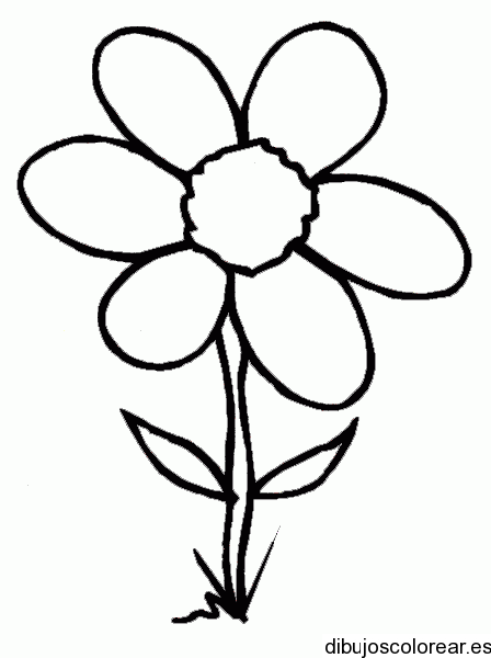 Flor para colorear recurso educativo