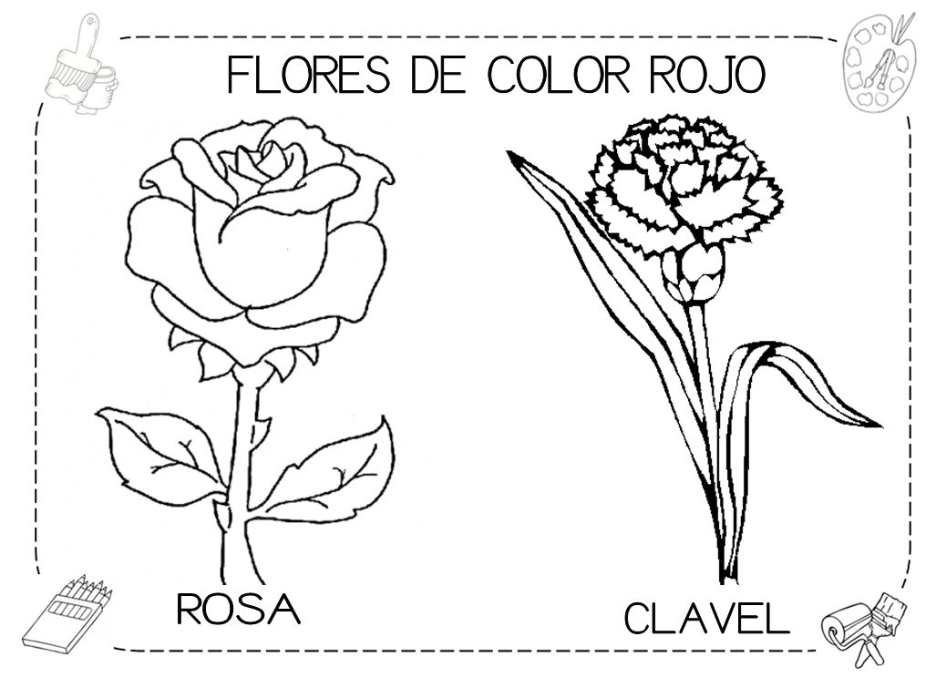 Mi grimorio escolar flores de color rojo