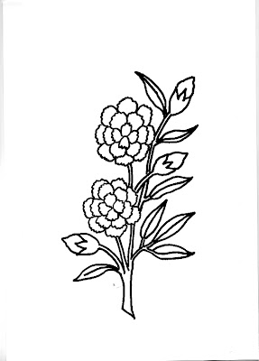 Dibujos para niãos gratis para imprimir y colorearcolouring drawings for kids dibujo floral de dos flores del mismo tallo