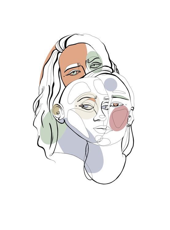 Wall art print tamale faces