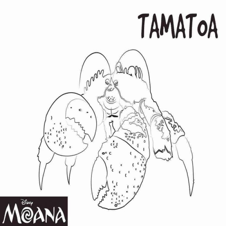 Tamatoa moana coloring page moana coloring pages moana coloring disney coloring pages