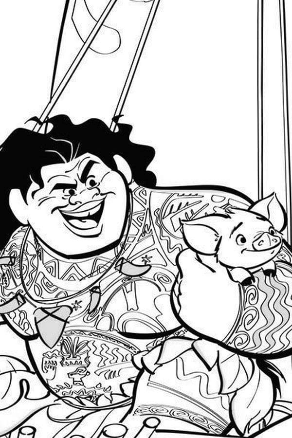 Tamatoa from moana coloring page