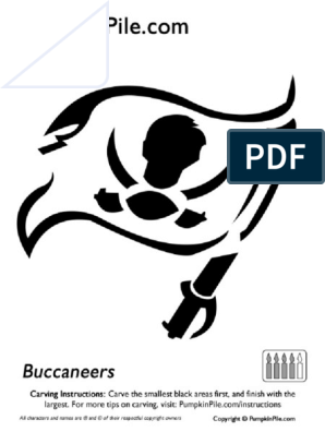 Buccaneers pumpkin carving tempate pdf