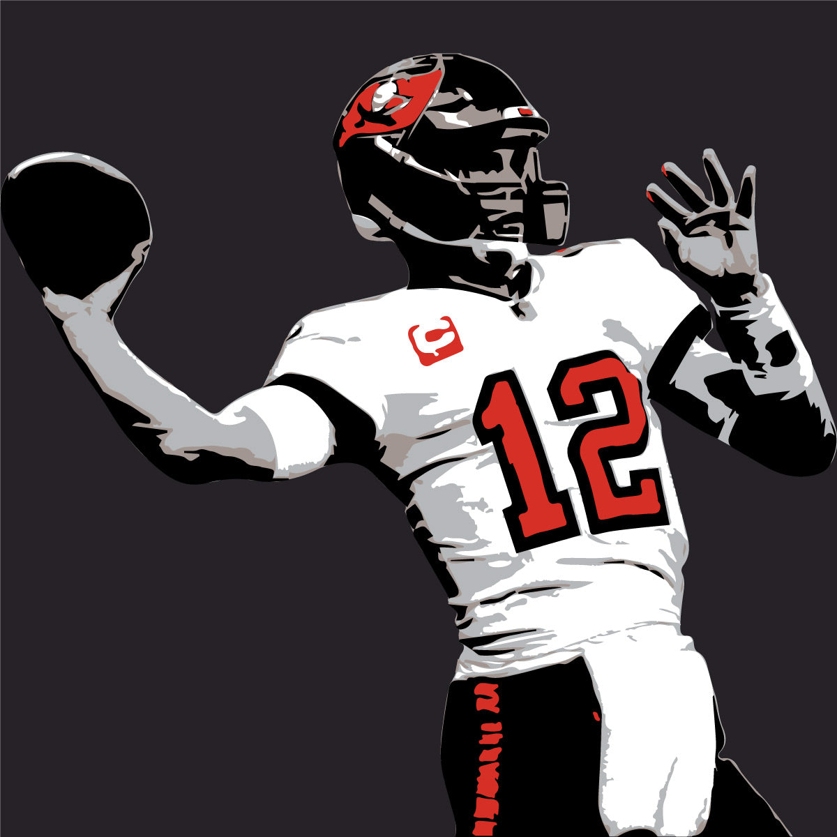 Tom brady bucs layered stencil set stencil stop
