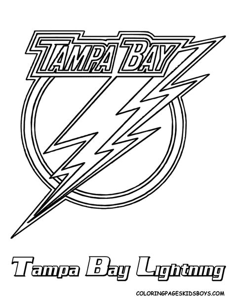 Tampa bay lightning coloring pages